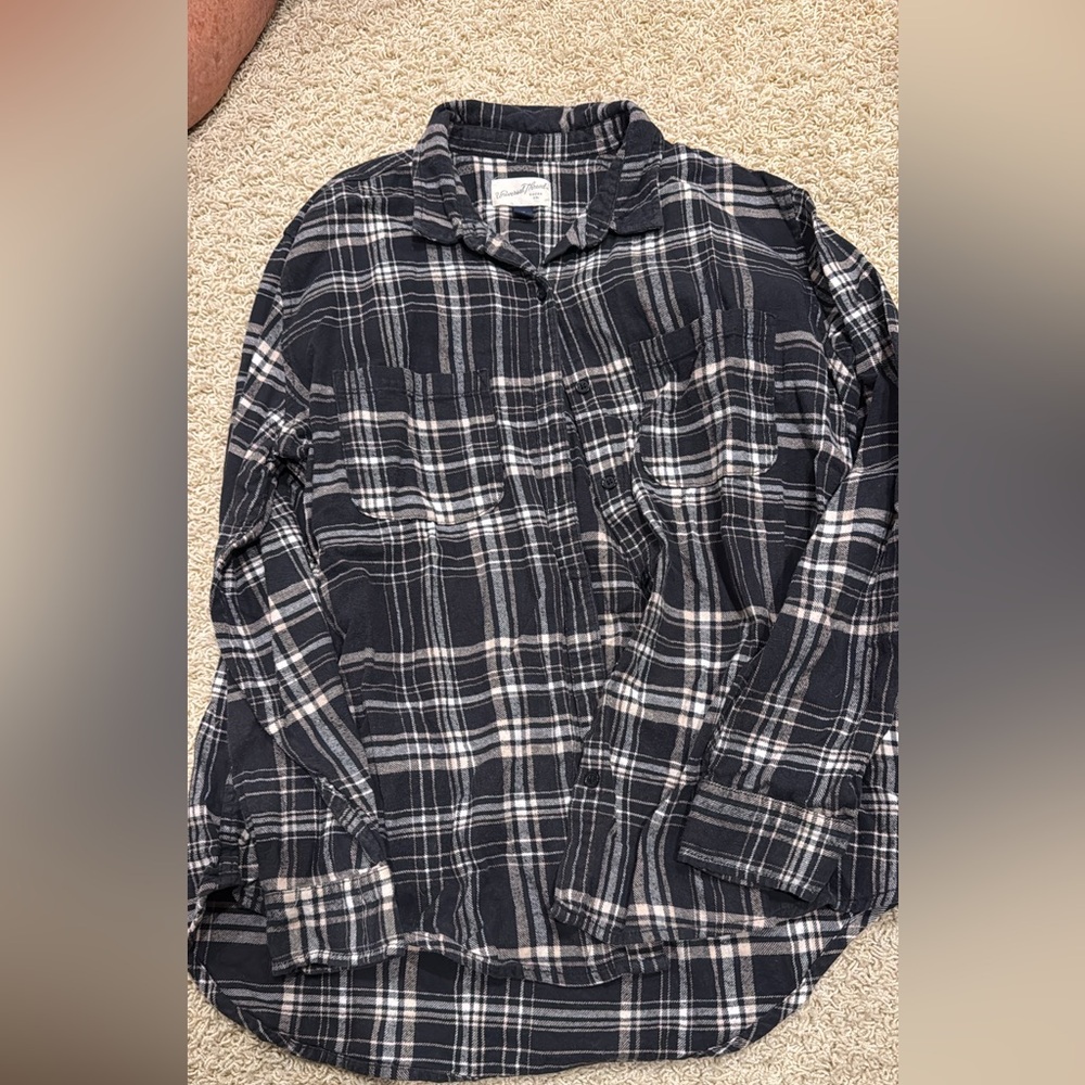 Men's Black Plaid Shirt